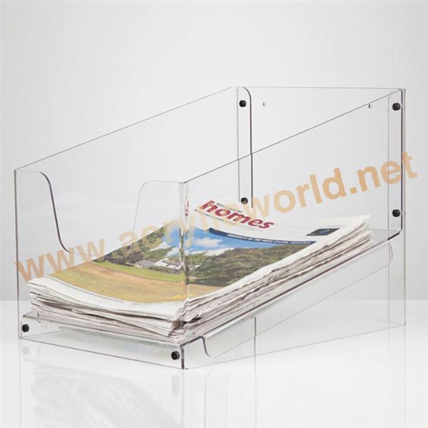 table clear acrylic magazine display units